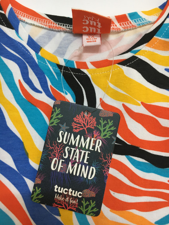 پیراهن دخترانه بارکددار اورجینال برند توک توک European