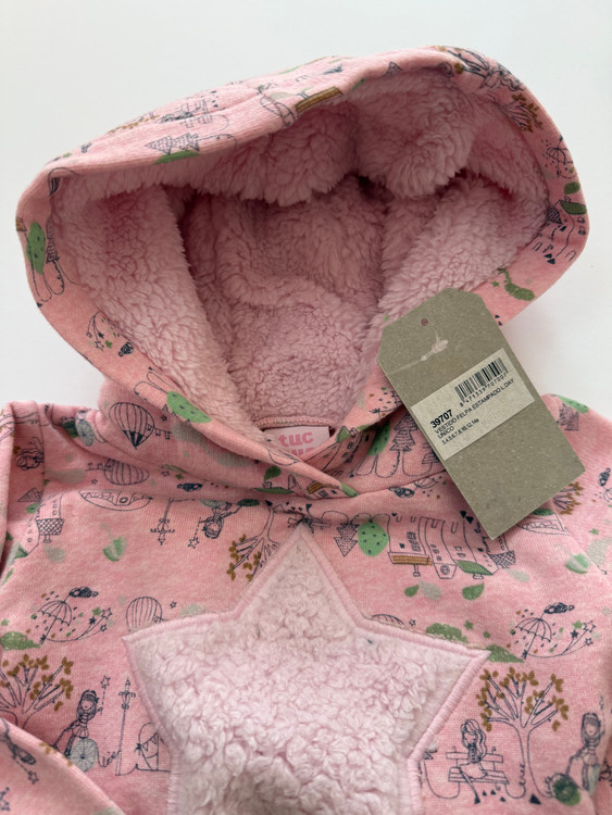 هودی دخترانه کلاه خزدار برند توک توک spain