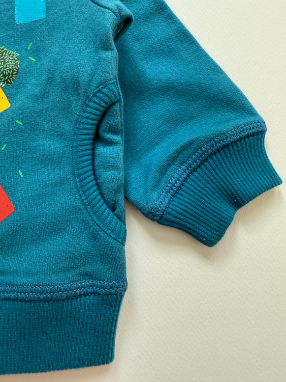 سویشرت نوزادی رنگ خاص، همراه با دو جیب زیبا