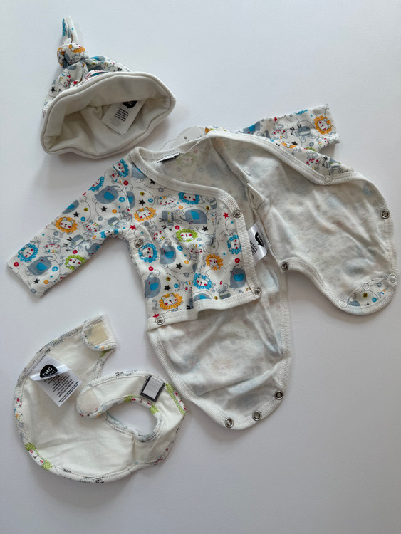 ست نوزادی سه تکه بسیار لطیف جنس cotton